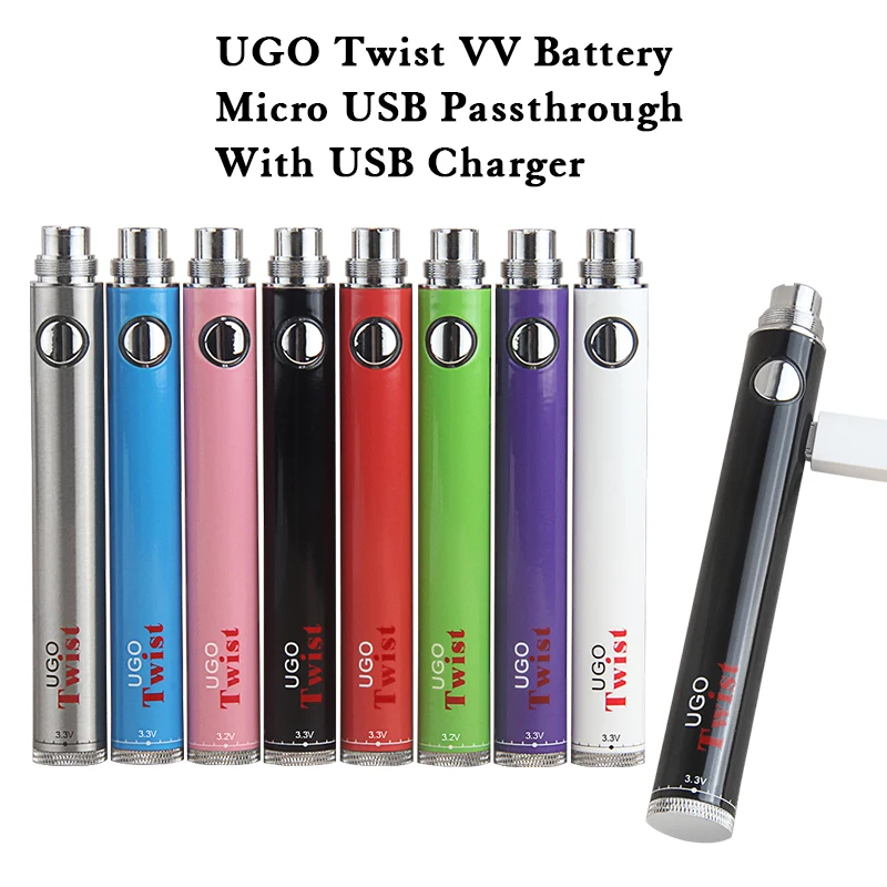 Ugo Twist аккумулятор USB зарядка электронная сигарета eGo с переменным напряжением MT3