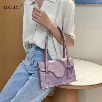 

High Capacity Crocodile PU Leather Shoulder Bags For Women 2020 Retro Totes Fashion Crossbody Messenger Bag Lady Handbags