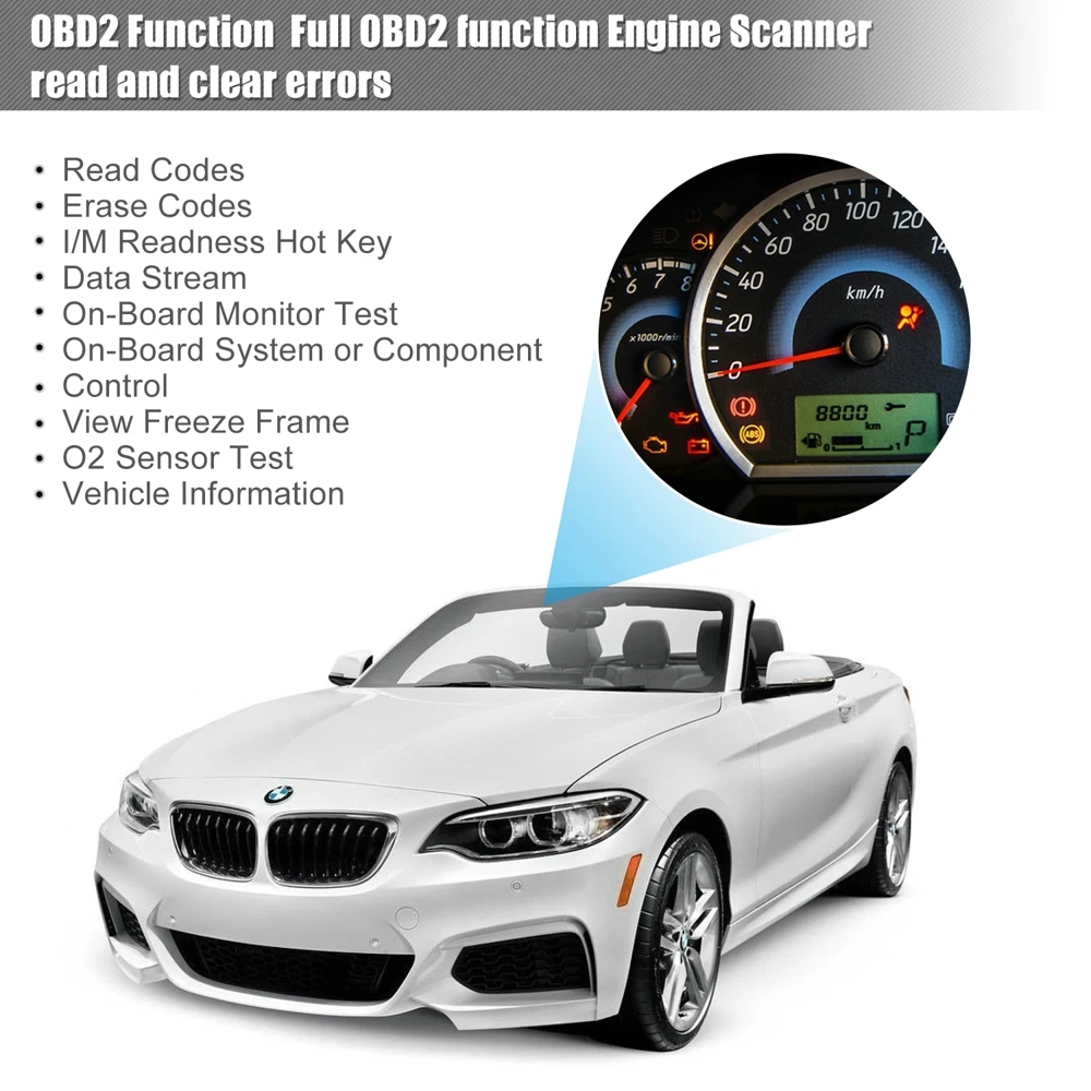 Автомобильный сканер OBD2 Launch CR619 ABS SRS Airbag кодовый считыватель данных об аварии