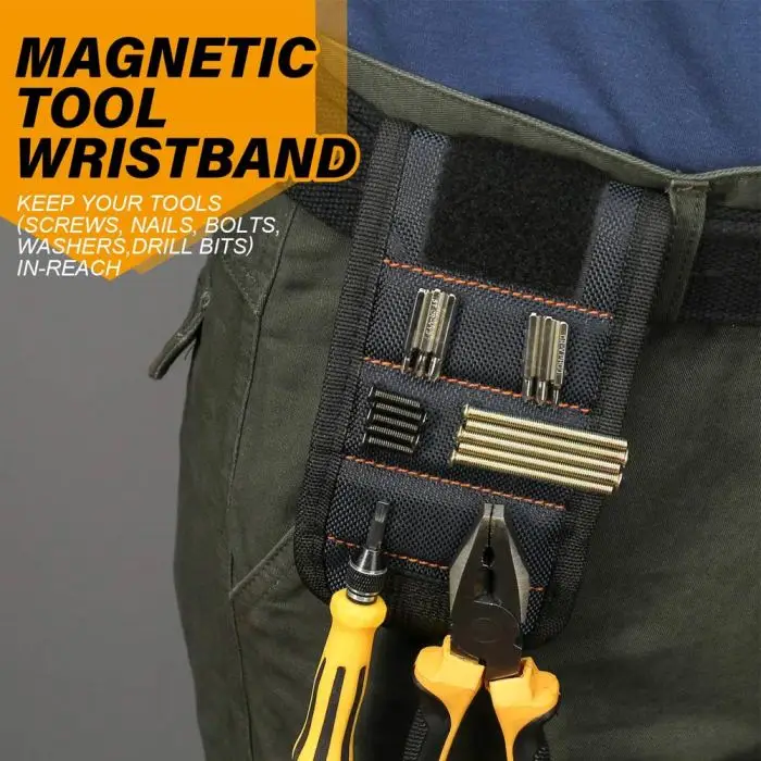 Сильные магниты браслет Холдинг Инструменты Гвозди-шурупы сверла для мужчин отец Handyman 38 см- M25