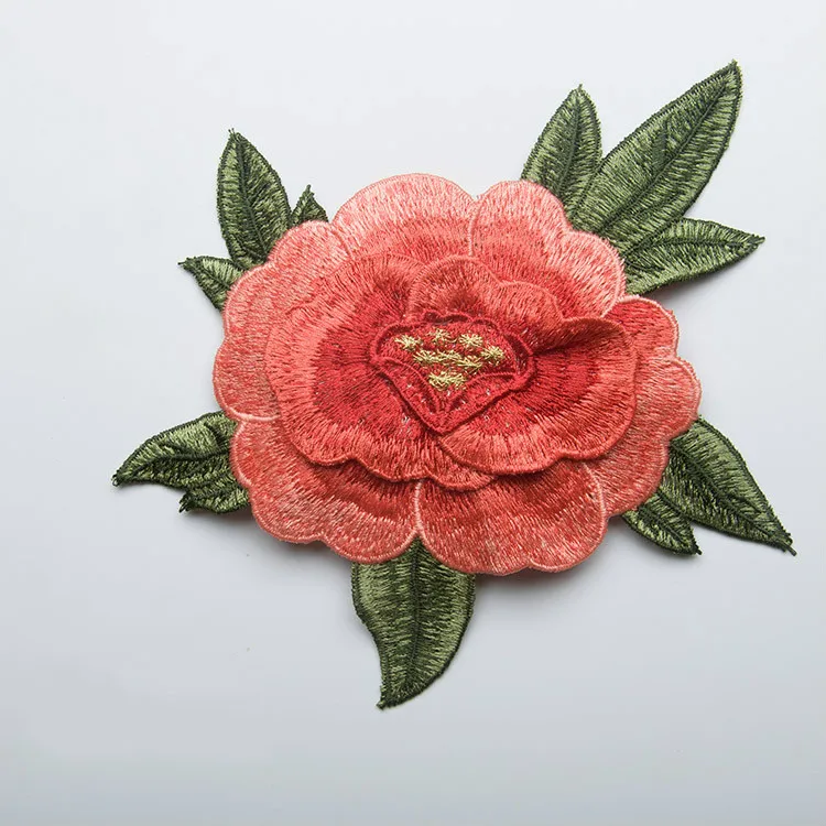1 шт. Изящные патчи с вышивкой пиона для детской шляпы пальто платья брюк