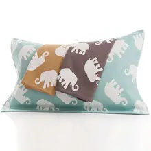 Чистый хлопок трехслойная марлевая Подушка Чехол Подушка для взрослых чехол не линяет дышащая ткань наволочка лето