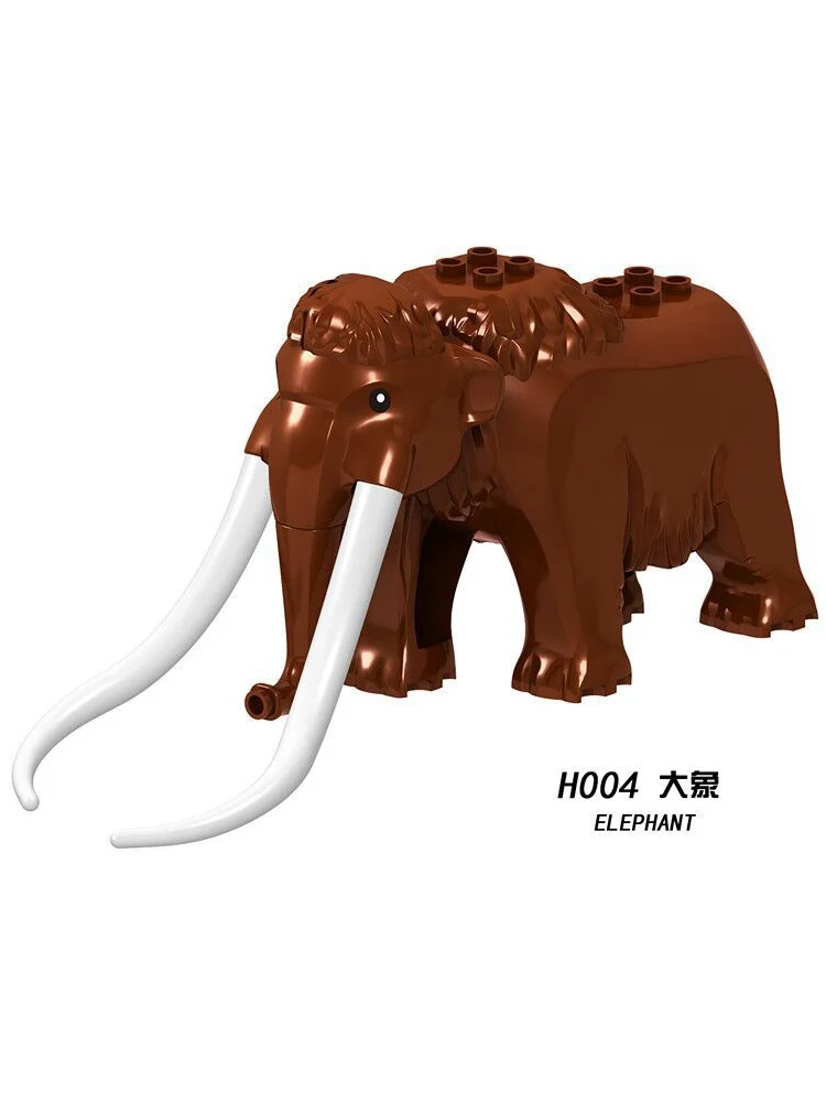 

Single Sale Compatible LegoINGlys Animal Zoo Diy Big Particle Rhino Crocodile Panther Elephant Building Blocks Toys Boys Gift