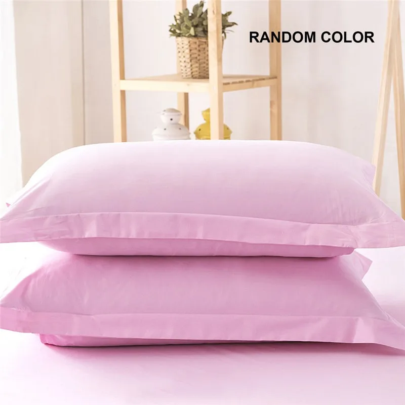 Modern Design Solid Color Pillow Case Full Cotton Bed Pillowcase 48cmx74cm Pillow Cover Super Soft Pillowcase Cover