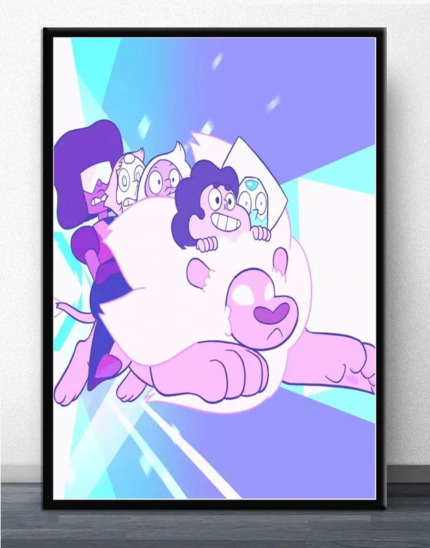 NT130 Oil Painting Hot Steven Universe Big Anime Casrtoon Poster Wall Art Canvas Picture Prints Living Garden Home Room Decor - Цвет: Фиолетовый