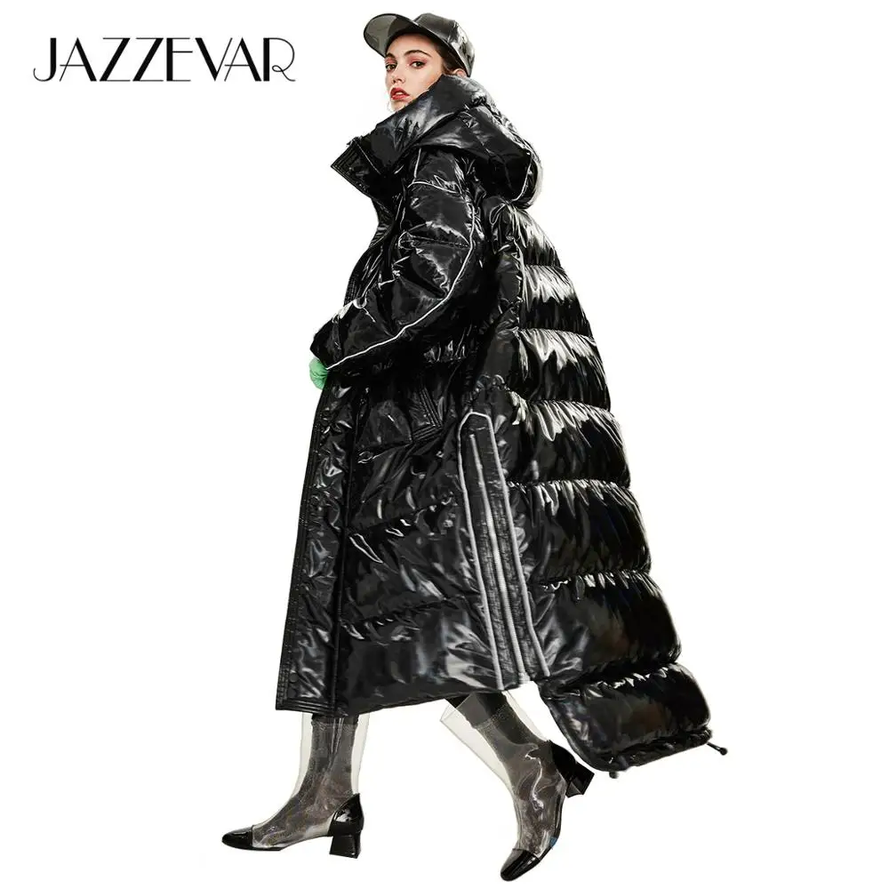 JAZZEVAR 2019 Зима Новое поступление женский пуховик качественная свободная одежда