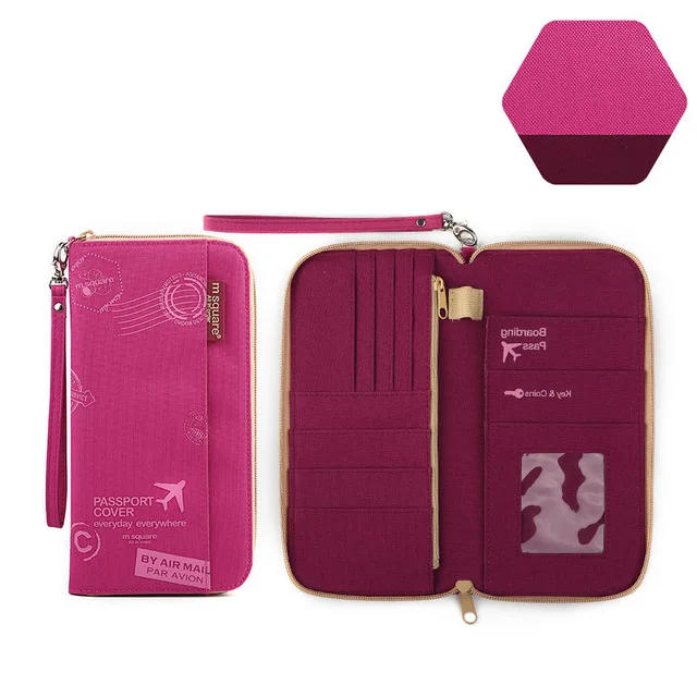 Pink Stamped M Square-абсолютно новая Обложка для паспорта паспорт обложка для держатель для паспорта и карточек кошелек для мужчин и женщин аксессуары для путешествий Органайзер - Цвет: Pink Stamped