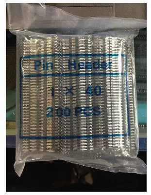 

DHL/EMS 1000PCS Gilded Pin Header 40 Pin 2.54 mm Single Row Connectors for Programmer PCB-A8
