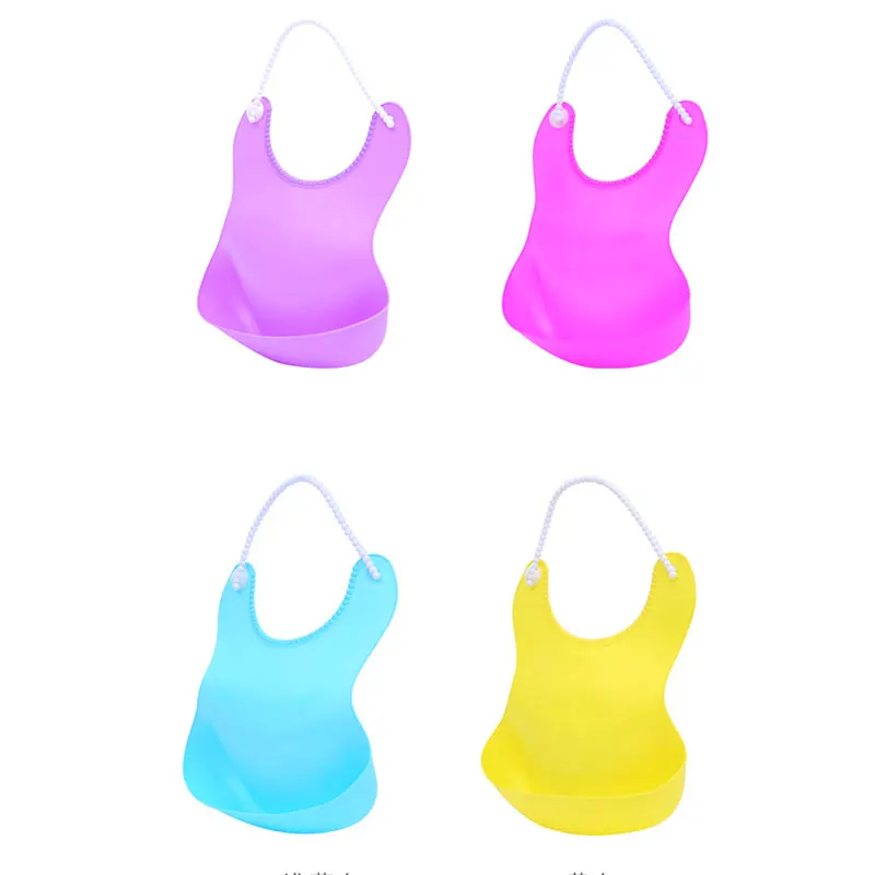 0-4 Years Baby Silica Gel Bib Stereoscopic Design Waterproof Adjustable Toddler Kids Food Bib Baby Feeding Burp Cloth Baberos