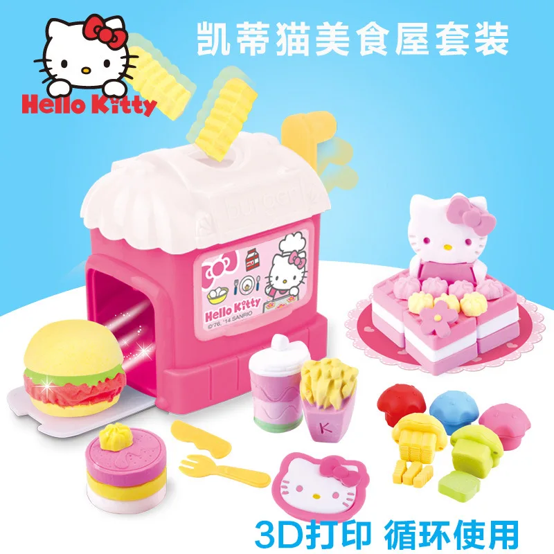 Hello kitty 3d принтер ультра-светильник из глины для гурманов Детский Цветной Пластилин Kt-8302