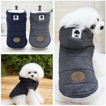 

Cotton Pet Dog Clothes for Small Dogs Winter Warm Dog Hooded Coat Jackets Chihuahua Pug Outfits Puppy Cat Clothing Pets Products