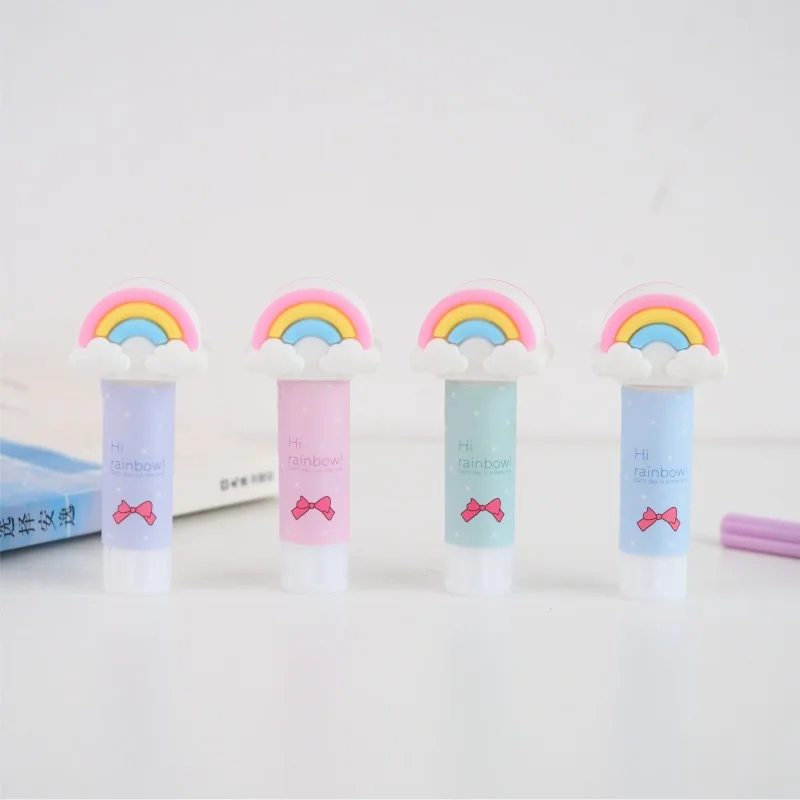 

Kawaii Rainbow Modeling Solid Strong Adhesives Glue Stick for Student Stationery Solid Glue High Viscosity School Supplies