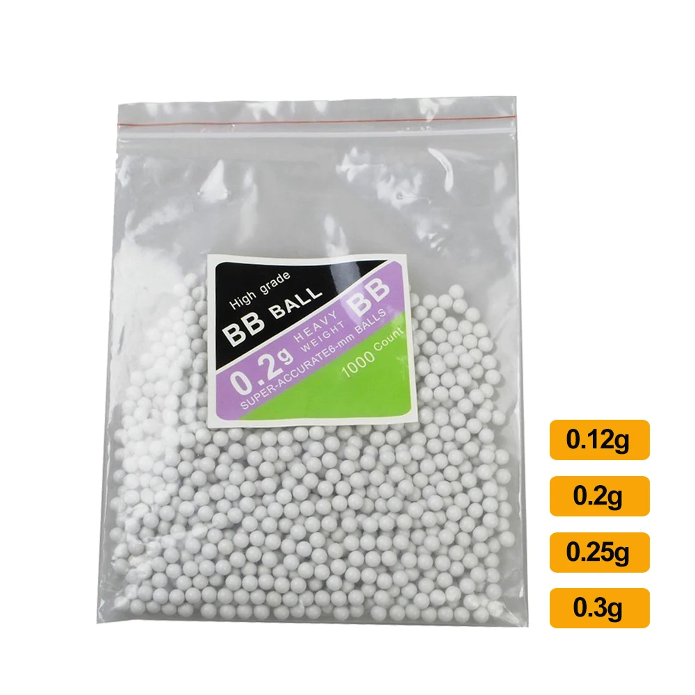 1000Pcs Airsoft Paintball BB BBS Bullet Pellets Outdoor Tactical Combat