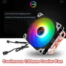 Кулер для ПК Coolmoon 120 мм 700 1800 PRM RGB ЦП кулер компьютера I5 I7 AMD Intel