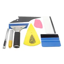 8 PCS/Set Car Glass Protective Film Installing Tool Car Window Wrapping Tint Accessories Including Squeegees Scrapers Films Cutt