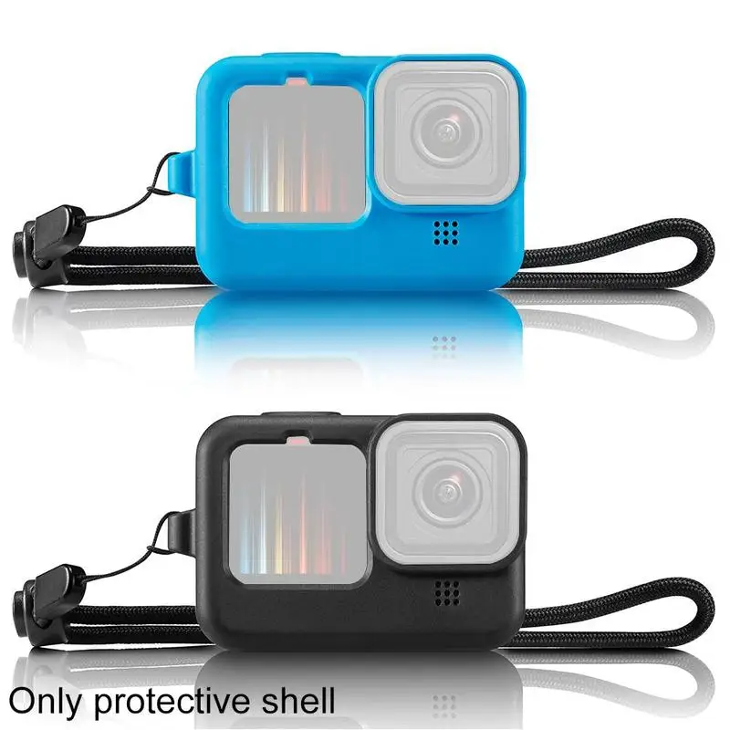 

New Protective Silicone Case For GoPro Hero 9 Black Action Camera Shockproof Housing Frame Cover Case with Wrist Strap & Cover