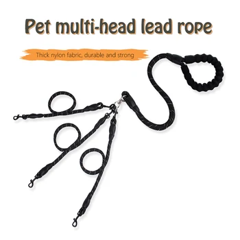 

Nylon Ribbon Two Dog For Leash One Drag many Braided Tangle For Walking Training Adjustable Size Pet Safety Traction Rope Custom
