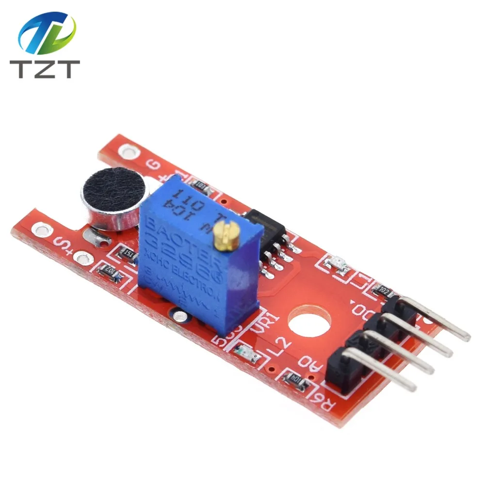 TZT Микрофон Звук голоса сенсор модуль для Arduino аналоговый цифровой выход сенсор s KY-038