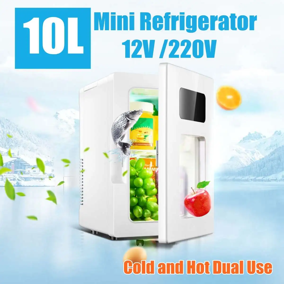 

10L Refrigerator Auto-Refrigerator DC12-24V/AC220V Portable Mini Fridge Compressor Car Refrigerator Car Fridge Camping