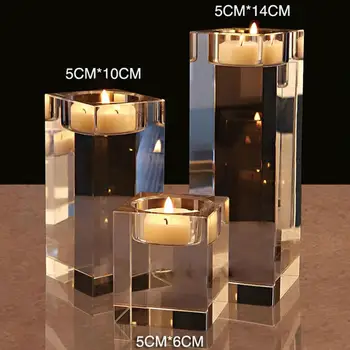 

Faux Crystal Romantic Candle Holder Tealight Candlestick Home Wedding Decoration Home Decor Ornament Candle Holder Candlestick