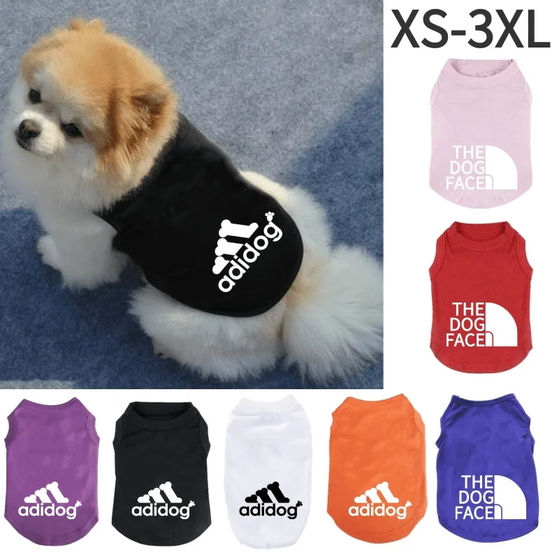 Camiseta de verano para perro grande, chaleco de diseño para Chihuahua, Bulldog Francés, disfraz de moda para cachorro, cara de perro, Primavera