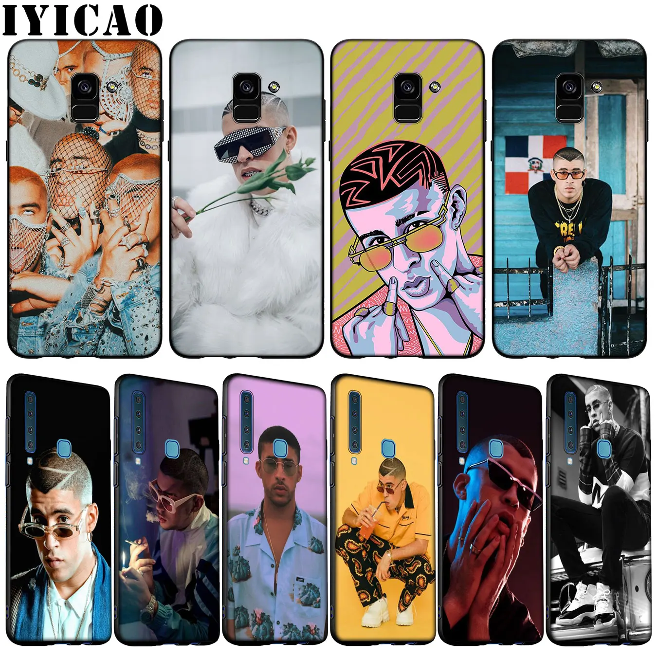 IYICAO Bad Bunny Soft Silicone Phone Case for Samsung Galaxy A51 A71 A81 A91 A41 A21 A11 A01 A2 Core J8 J7 J4 J6 Plus Prime 2018 |