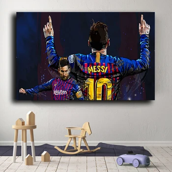 

Football Player Star Lionel Messi Poster Prints Sport Canvas Painting Wall Art Picture Kids Room Decor Cuadros Home Decoration