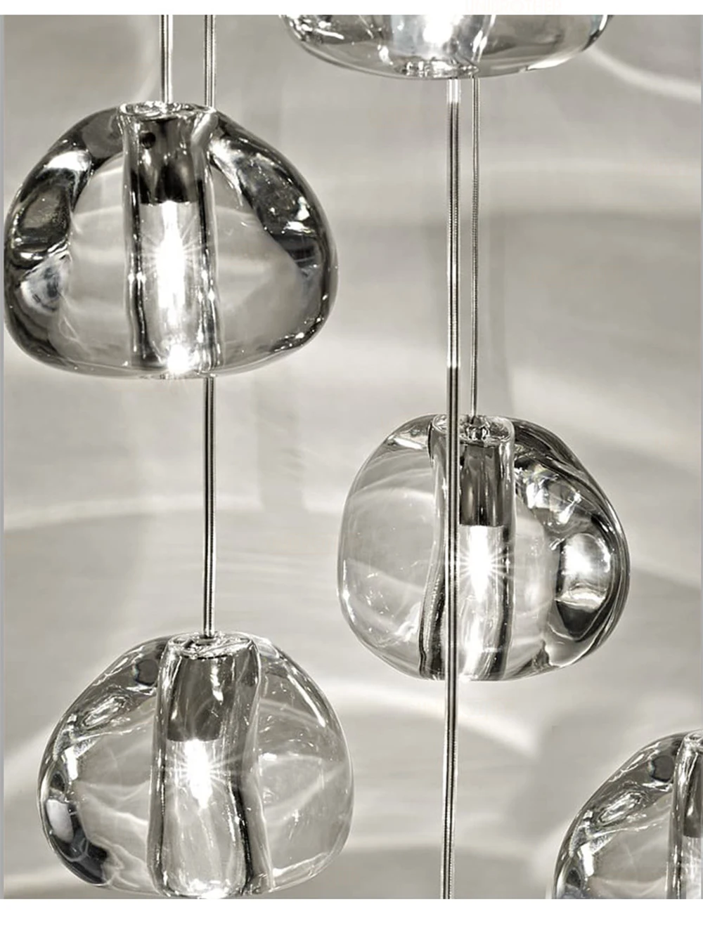 Роскошный Лофт светильник ing подвесной светильник 10 см хрустальные шары лестница современный длинный провод cristal вилла гостиная бар