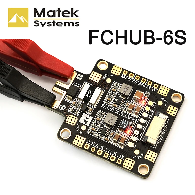 30 5x30 5 мм Matek FCHUB-6S W/ 184A ток Сенсор 5В/10В Dual BEC с диагональю экрана 3-6S Мощность