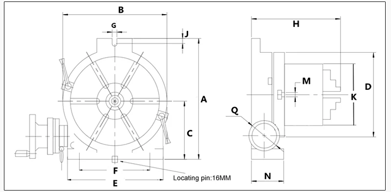 HV-4 inch 80mm HV-6 125MM milling machine horizontal vertical indexing table rotary table divider 6 division head 10 aliquot