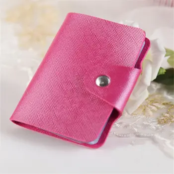 

Solid Color 24 Pockets Credit Card Holder 12 Bit 2sided Card Case Business ID Card Organizer Portable Men Women Wallets Purse