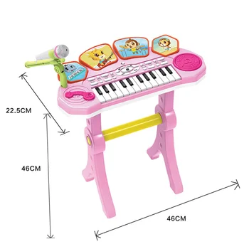 

Children Multi-function Electronic Keyboard Playset Musical Instruments Educational Toys with Keyboard Stand Gift - Pink/Blue