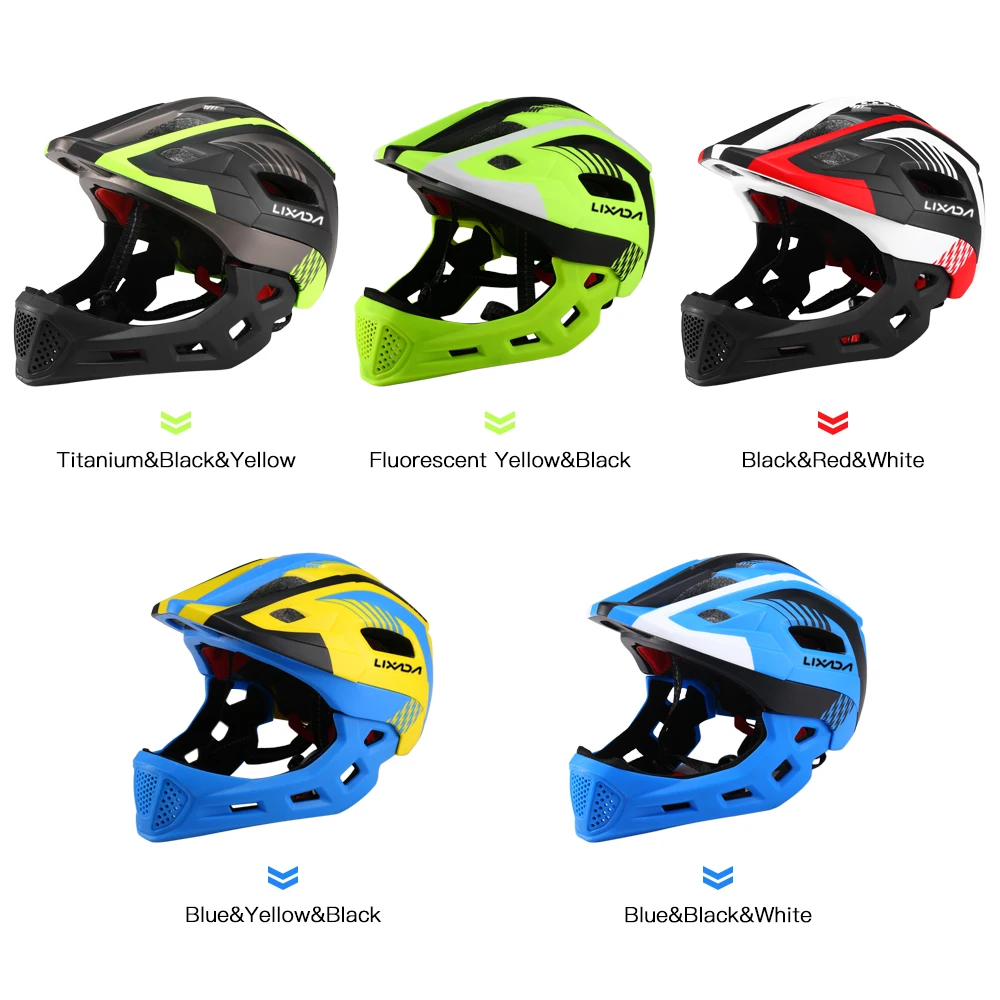 Lixada Kids Detachable Full Face Helmet Children Sports Safety