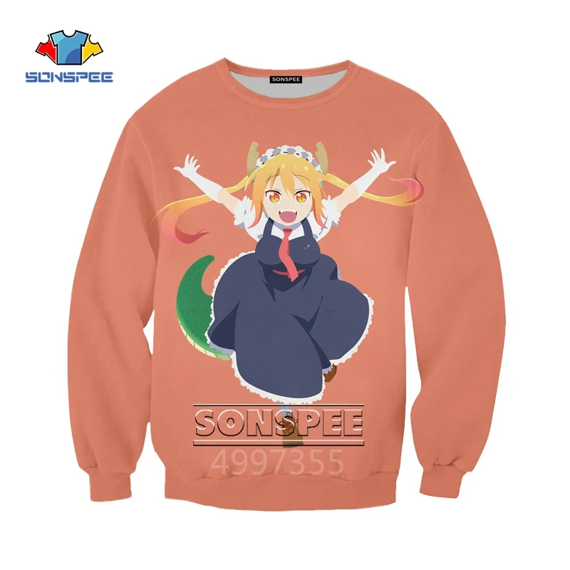 SONSPEE Miss Kobayashi's Dragon Maid 3D print Kid Sweatshirt Boys Girls Teens children's Clothes Tops long Sleeve pullover SW130 - Цвет: 3
