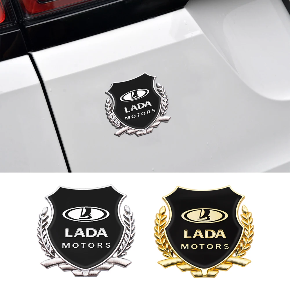 

2PCS 3D Metal Alloy Car Side Sticker Door Badge Stickers Side Window Emblem Decals For Lada Granta Kalina Priora Niva 2110