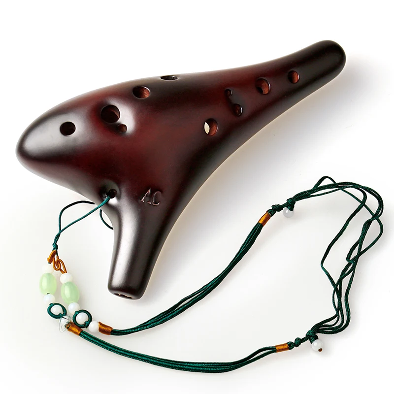 Музыкальные инструменты Ac Brown Ocarina с 12 отверстиями музыкальные китайская матовая
