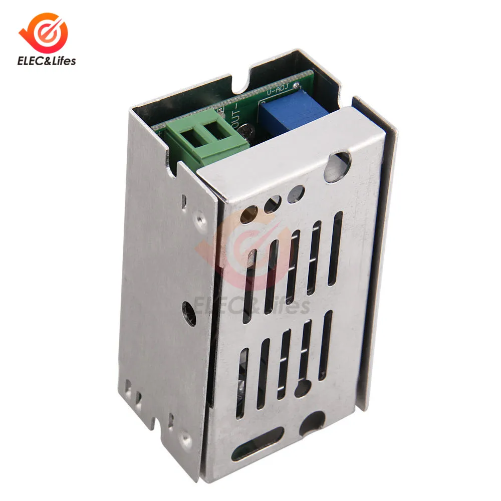 5A DC 6-35V 1-35V adjustable Auto Boost Buck Step Up Down Converter Module power supply Voltage Regulator With Aluminum Case