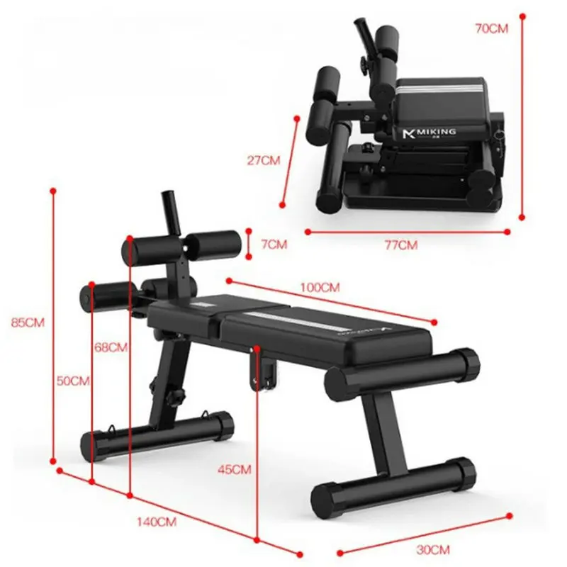 Folding Dumbbell Bench Supine Board, Multi-Functional Abdominal Muscle Fitness Equipment, Portable Exercise Press Bird Chair