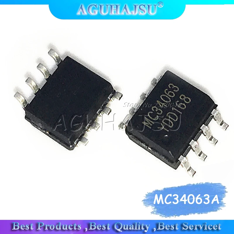 Новый и оригинальный чипсет IC MC34063A SOP-8 MC34063 SOP 34063 SOP8 SMD 10 шт. | Электронные