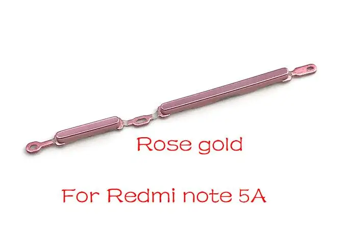 Новая Боковая кнопка питания Кнопка громкости клавиша для Xiaomi Redmi 5 Plus Note 5 5A запасные части - Цвет: Note 5A Rose gold