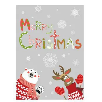 

2020 Christmas Sticker Kindergarten Decoration Door Sticker Window Sticker XL866 Christmas Elk And Bear