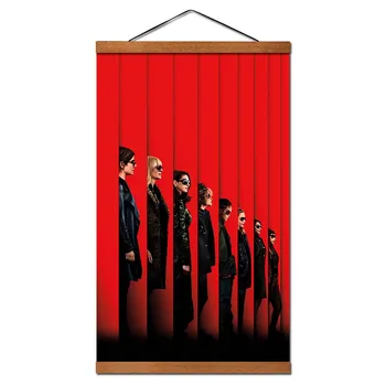 

Ocean's Eight Movie Poster Hanging Scroll Canvas Painting With Magnetic Solid Wood Wall Art Pictures For Home Decor