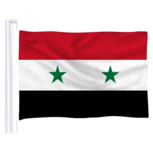 Двухзвездный сирийский флаг 90x150 см полиэстер флаг 2 стороны печати