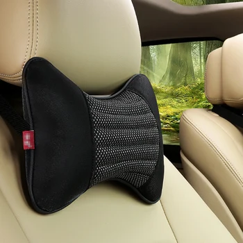

Breathable Not Hot Car Neck Pillows Flock Cloth Single 1piece Headrest Fit For Most Cars Filled Fiber Universal Car Pillow