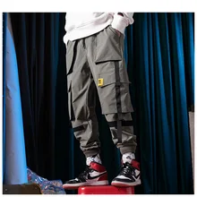 Уличная одежда, штаны для бега, мужские дизайнерские брюки-карго с ремнем, мужские осенние Харадзюку, уличная одежда в стиле хип-хоп, спортивные брюки с карманами, мужские 3XL