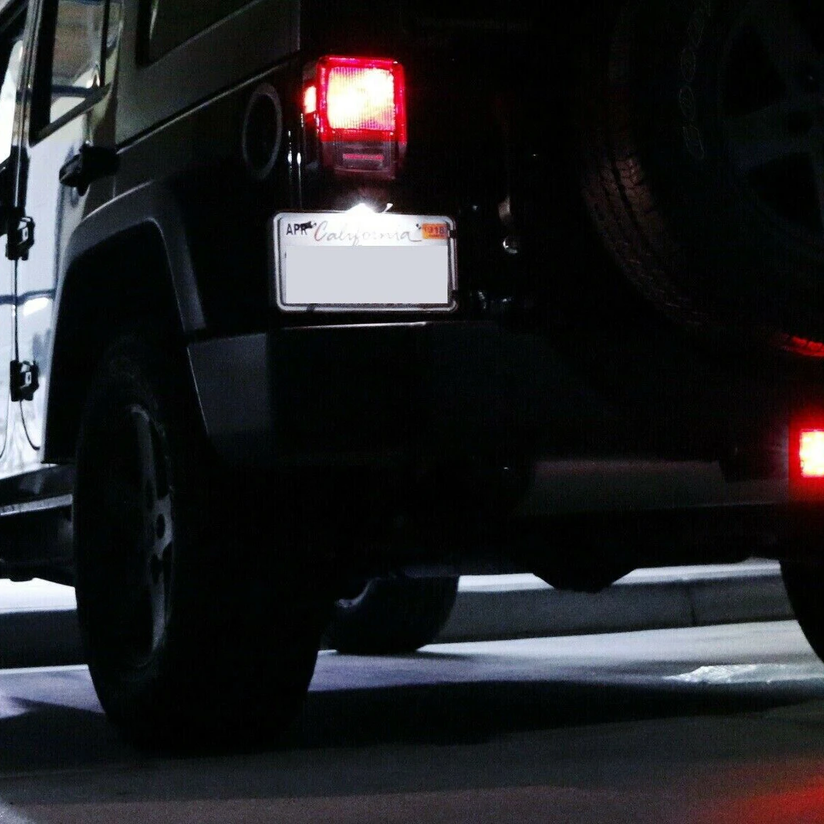 Для 2007- Jeep Wrangler Jk белый, поверхностного монтажа, светодиодный корпус лампы освещения номерного знака