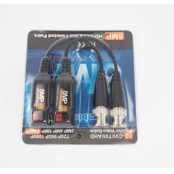 Balun – émetteur récepteur pour caméra CCTV 2mp 5mp 8mp AHD CVI TVI CVBS, 10 paires de vidéo Passive HD 8mp, épissures torsadées 