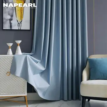 

NAPEARL 2020 1 Piece Modern Blackout Curtains Bedroom Windows Treatment Solid Color European Style Kids Balcony