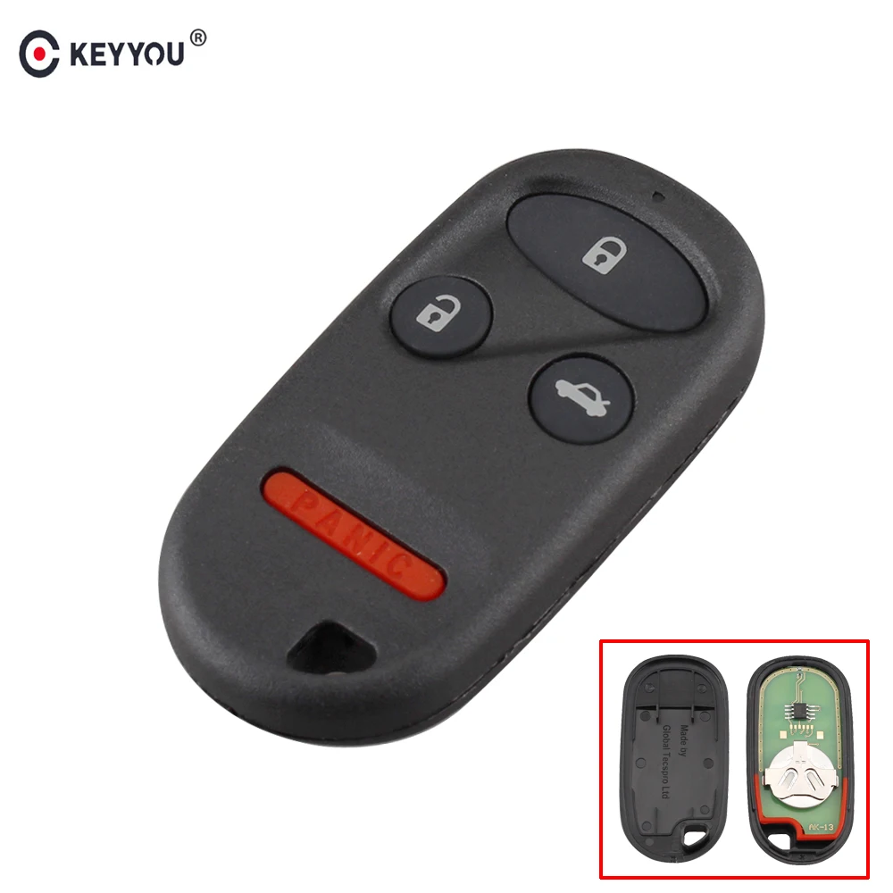 KEYYOU 315 МГц 3 + 1 кнопка дистанционного ключа брелок для Honda Accord сигнализации 1998 1999 2000