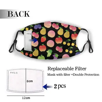 

protective mask with filter Strawberry anti dust PM2.5 reuse adult teen child girl